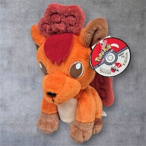 Vintage 98 KFC Pokemon Vulpix #37 Plush Stuffed Animal Toy w Tags Special Edit‎